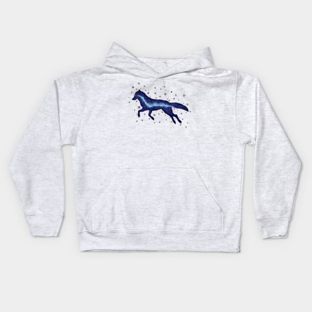 Galaxy Wolf Kids Hoodie by Earthy Fauna & Flora